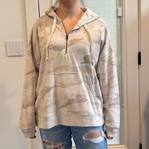 Women's Beige Camo Hoodie